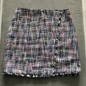 LOFT Chic Tweed Mini Skirt - Multicolor